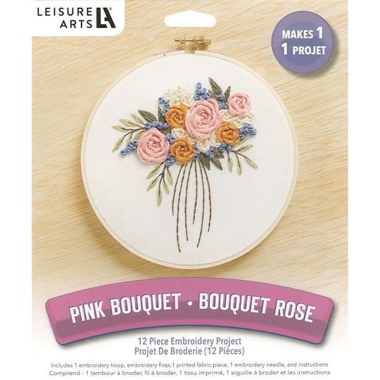 Leisure Arts&#xAE; 6&#x22; Bouquet Embroidery Kit
